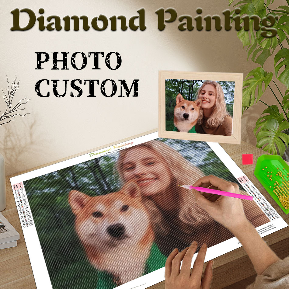 Resin Art Wedding Gift - Pintura em Diamante PhotoCustom, Crie Arte