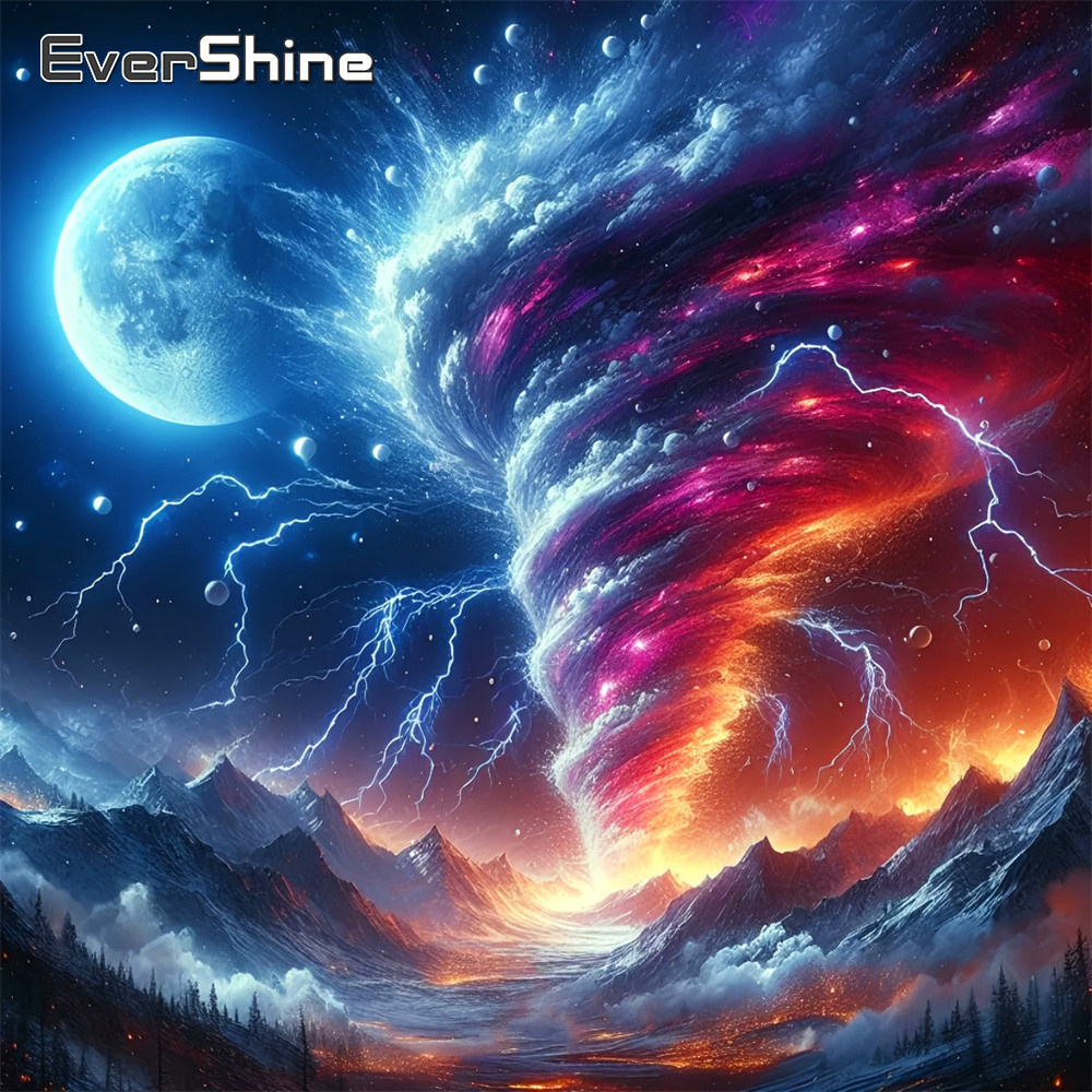 Resin Art Wallpaper - Pintura Diamante Quadrada Completa Evershine: Quadro