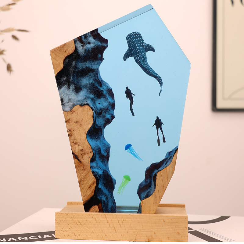 Ornamento Luminoso de Resina c - Resin Art Wedding Gift avaliação e preço