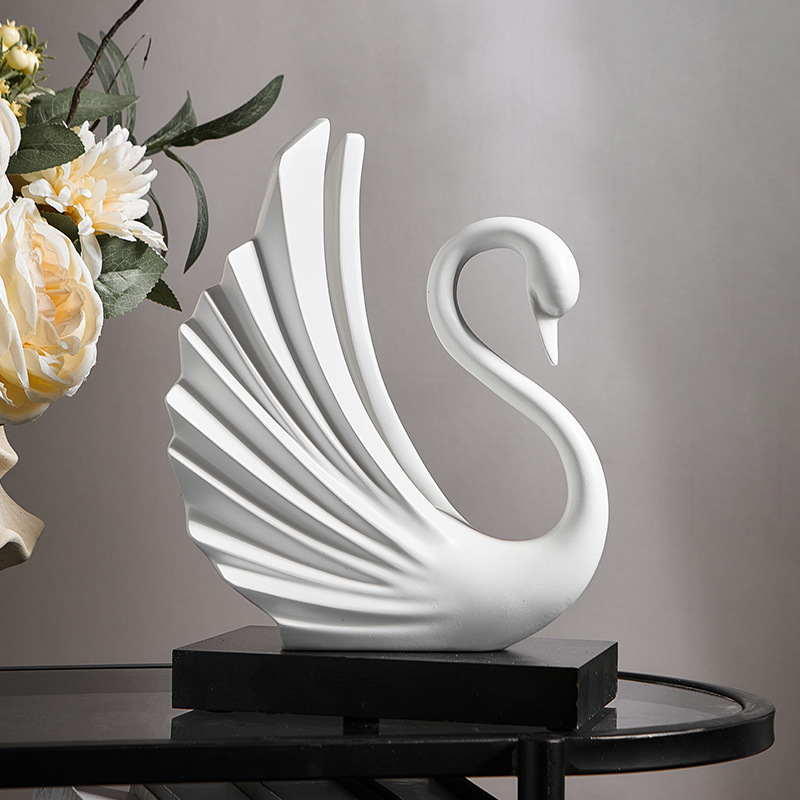 Estatueta de casal de cisnes e - Resin Art Wedding Gift avaliação e preço