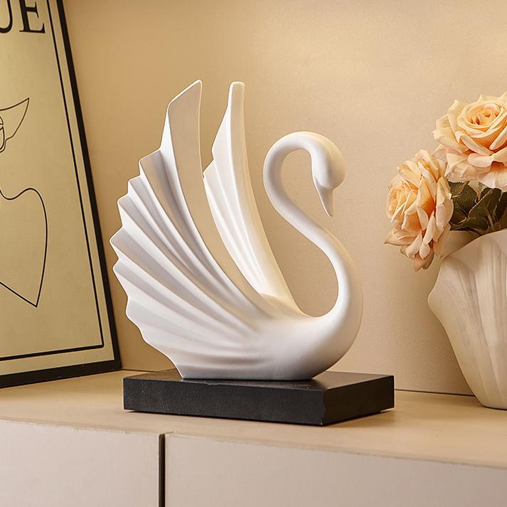 Estatueta de casal de cisnes e - Resin Art Wedding Gift avaliação e preço