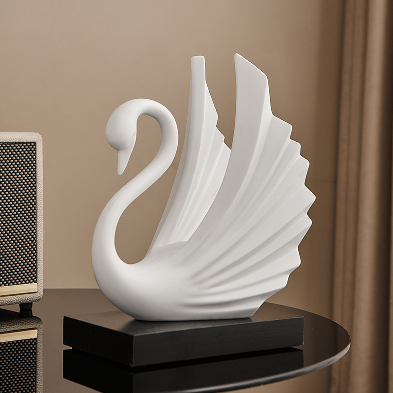 Estatueta de casal de cisnes e - Resin Art Wedding Gift avaliação e preço