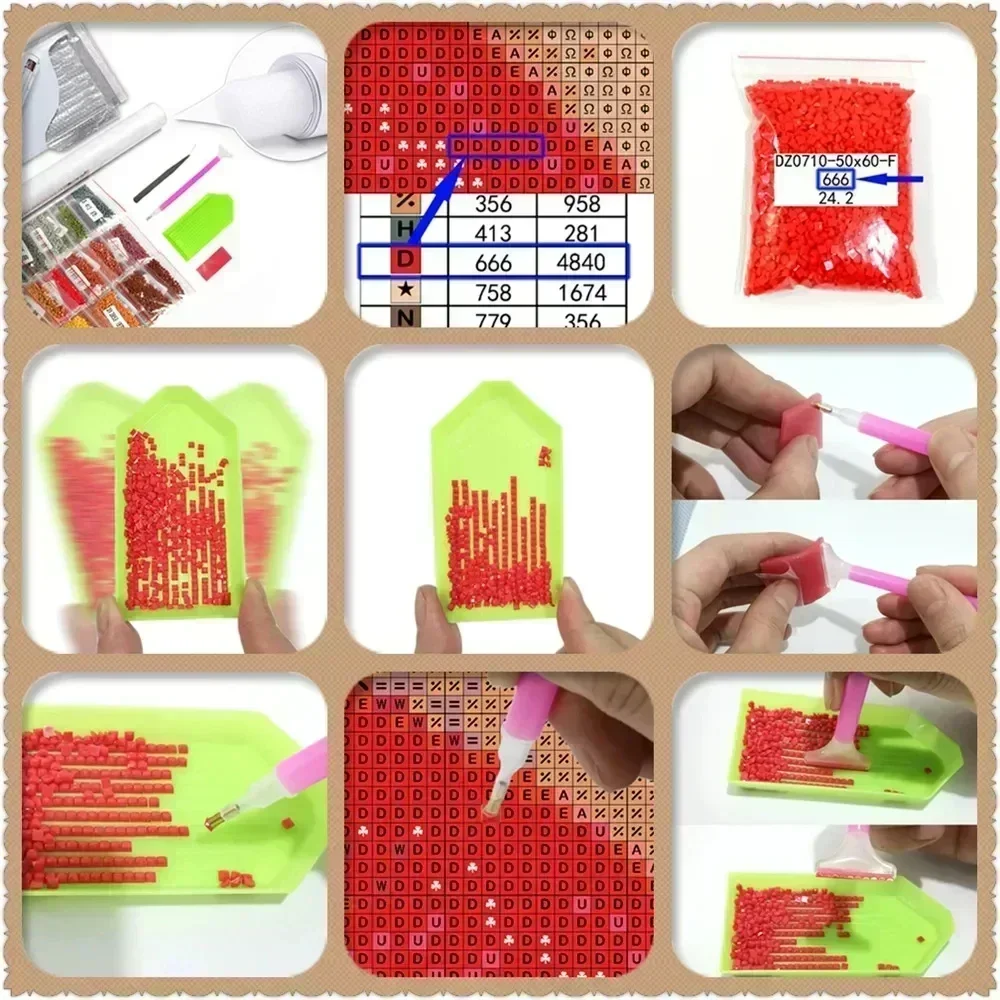 1PC Pintura Diamante 5D sem mo - Resin Art Equipment avaliação e preço