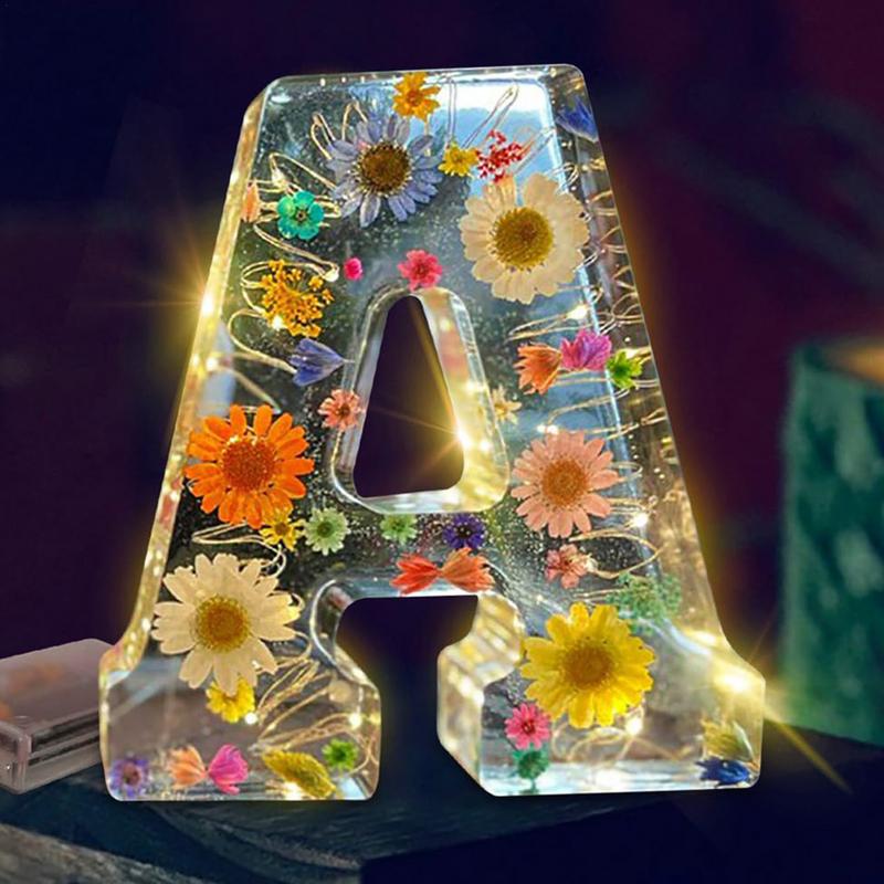Floral decorativo 26 letras lu - Resin Art Alphabet avaliação e preço